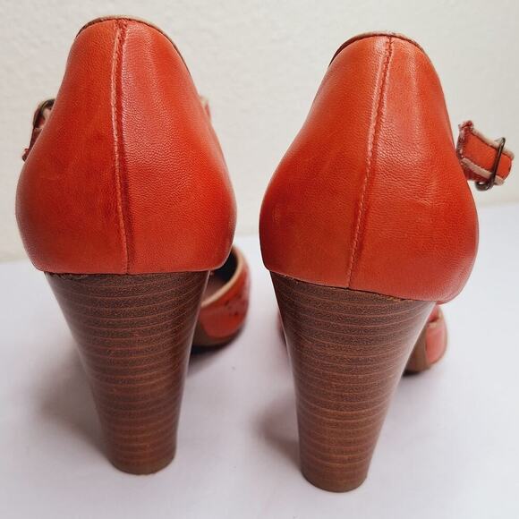 Miz Mooz Nicolina Block Heels Ankle Strap 8 Retro Comfort Leather Shoes 40s Fall - Picture 12 of 14